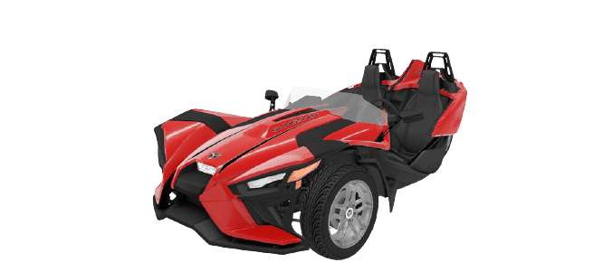 Red pearl Polaris slingshot for rent