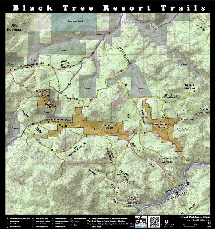Map of Black Tree Resort Trails