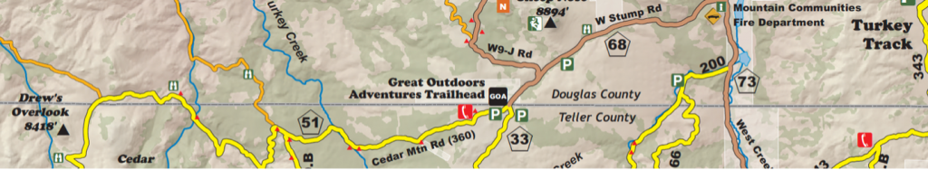 Mapa de acampada de Great Outdoors Adventures