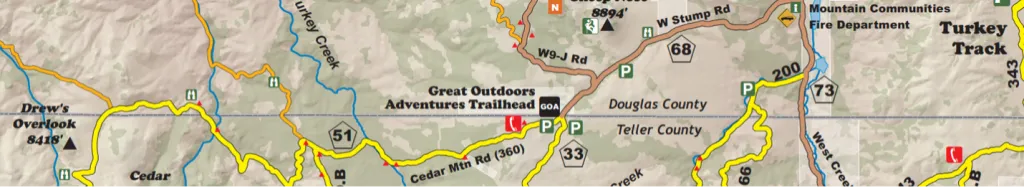 Great Outdoors Adventures camping map