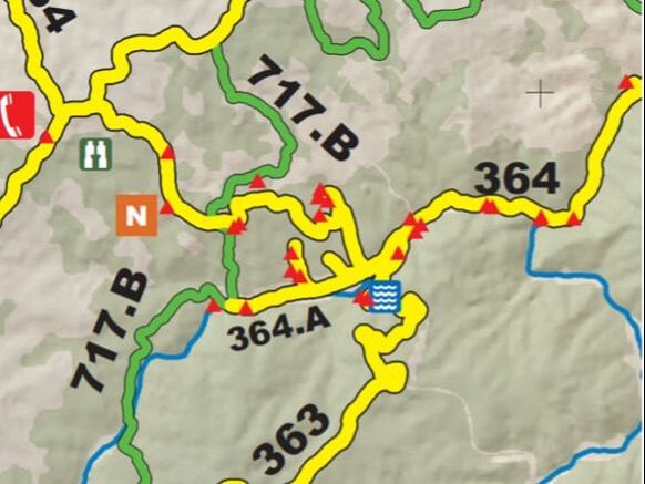Mapa del inicio del sendero de Great Outdoors Adventures