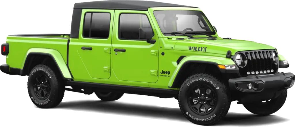 2021 Green Jeep Gladiator for rent