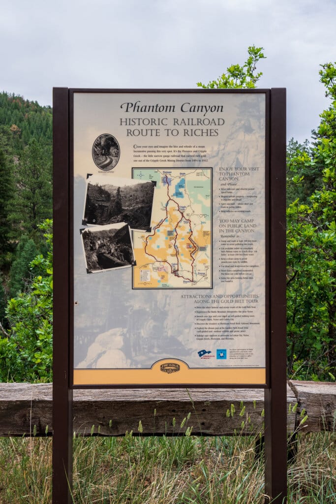 Mapa de Phantom Canyon - Tour por Canyon City, Colorado
