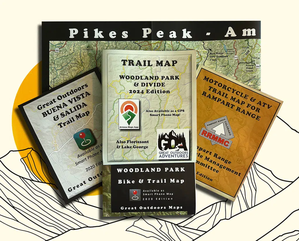 Woodland Park maps, maps for off-roading Colorado