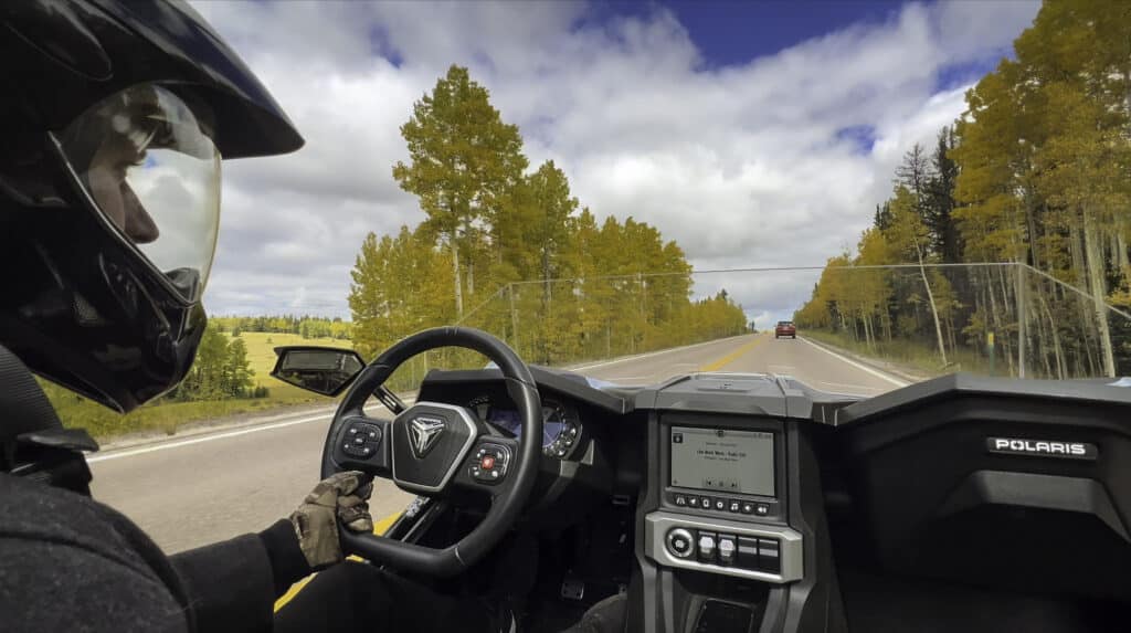 Fall adventures in Colorado - Slingshot Rental in Rocky Mountians
