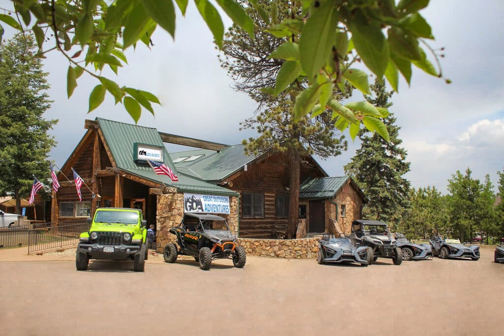 Guests enjoying a five-star off-road adventure with Great Outdoors Adventures in Colorado